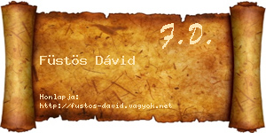 Füstös Dávid névjegykártya