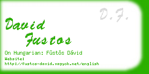 david fustos business card