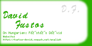 david fustos business card